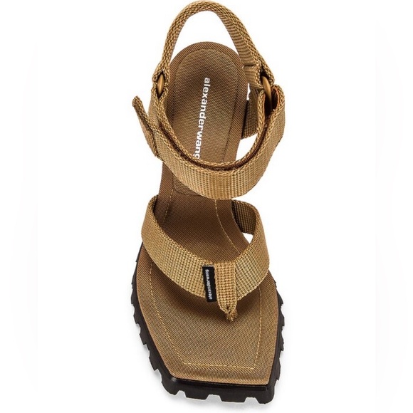 Alexander Wang Julie Lug Sport Thong Sandal Webbing in Sand - Picture 4 of 13